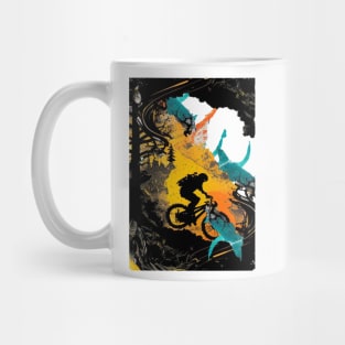 Abstract MTB biker Mug